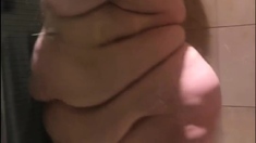 Horny Fat BBW Ex GF masturbating while watching some porn